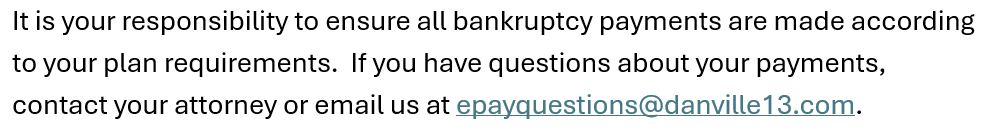 Epay Notice for questions please contact epayquestions@danville13.com
